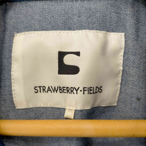 ストロベリーフィールズ STRAWBERRY-FIELDS インディゴ染めダブルクロップドジャケット レディース