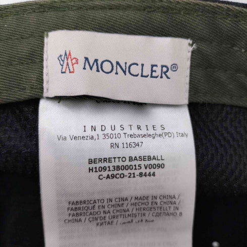 モンクレール MONCLER BERRETTO BASEBALL ベースボールキャップ フェルトロゴパッチ BLACK(999) メンズ