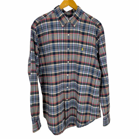 ラルフローレン RALPH LAUREN CLASSIC FIT ロゴ刺繍チェックL/S シャツ メンズ JPN:L