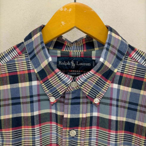 ラルフローレン RALPH LAUREN CLASSIC FIT ロゴ刺繍チェックL/S シャツ メンズ JPN:L