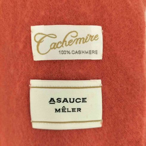 アソースメレ asauce meler カシミヤ フリンジ 大判マフラー レディース