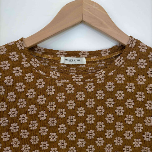 フリークスストア FREAKS STORE フラワーストレッチロンT レディース FREE