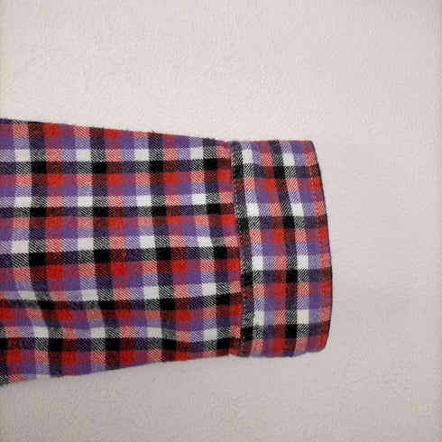 ステューシー Stussy 00S AUTHENTIC 背面ロゴプリント プルオーバーフランネルシャツ メンズ import:XL