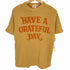 HAVE A GRATEFUL DAY ロゴ刺繍クルーネック半袖ニット レディース JPN:S