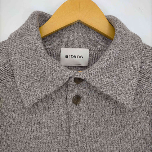 artens シルク混 襟付 カーディガン レディース 5