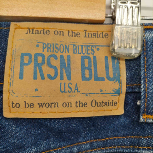 プリズンブルー PRSN BLU denim prisoner pants ダブルニー テーパード デニム パンツ メンズ W32