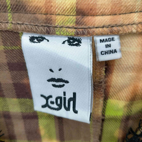 エックスガール X-girl BLEACHED PLAID CAMI DRESS レディース JPN:2