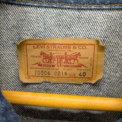 リーバイス Levis 80S~後期 USA製 70506 0216 ボタン裏527 デニムトラッカージャケット メンズ US:40
