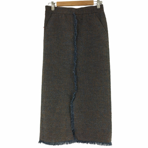 エリオポール HELIPOLE WOOL MIX TWEED BOXY SKIRT レディース 38