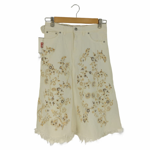 ザラ ZARA WOMAN WESTERN SKIRT WITH EMBROIDERY 刺繍 デニムウエスタンスカート レディース S