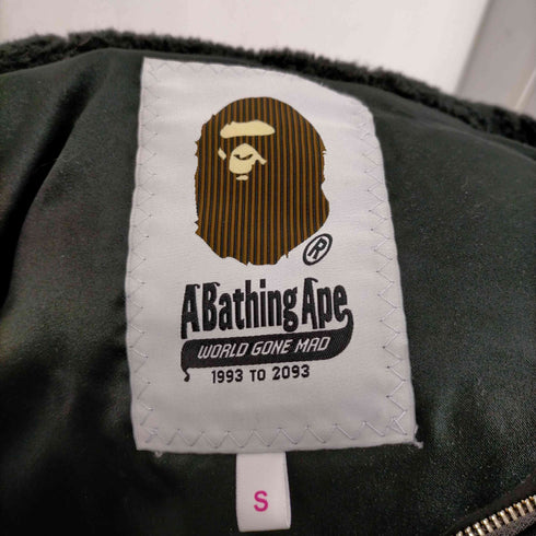 アベイシングエイプ A BATHING APE ボアジップコート レディース JPN:S