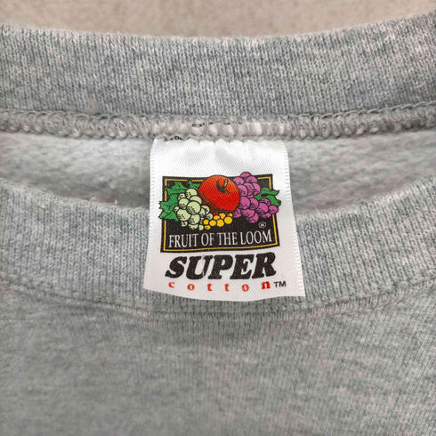 フルーツオブザルーム FRUIT OF THE LOOM SUPER COTTON 企業ロゴ刺繍クルーネックスウェット メンズ JPN:XL