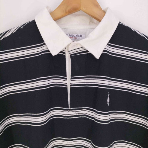 ユーエスポロアッスン US POLO ASSN ロゴ刺繍 オーバーサイズラガーシャツ メンズ import:M