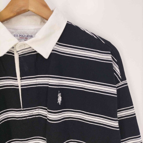 ユーエスポロアッスン US POLO ASSN ロゴ刺繍 オーバーサイズラガーシャツ メンズ import:M