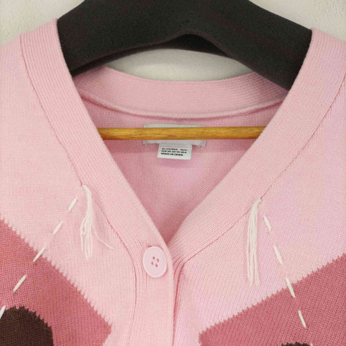 アーバン レヴィヴォ URBAN REVIVO アーガイル ステッチ加工 カーディガン レディース JPN:M