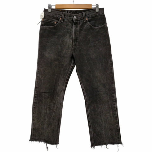 リーバイス Levis USA製 505 ジップフライ ブラックデニムパンツ メンズ W33