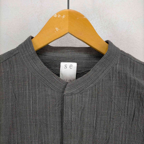 セヤ seya シワ加工コットンバンドカラーシャツ メンズ JPN:L