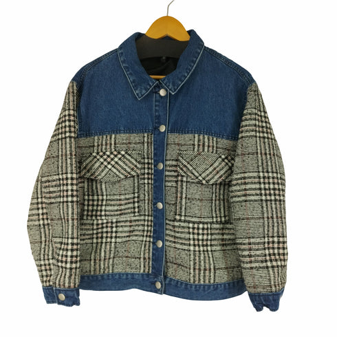 エイチアンドエム H&M ツイードドッキング デニムジャケット レディース JPN:L