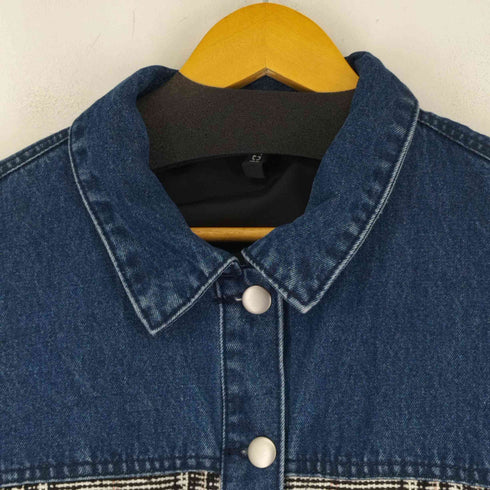 エイチアンドエム H&M ツイードドッキング デニムジャケット レディース JPN:L