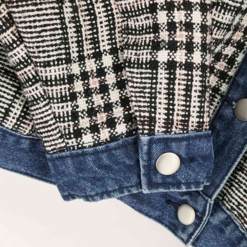 エイチアンドエム H&M ツイードドッキング デニムジャケット レディース JPN:L