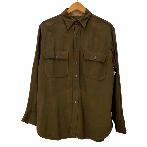 40S~50S O FFICERS SHIRT オフィサーシャツ レーヨンギャバ 長袖シャツ メンズ