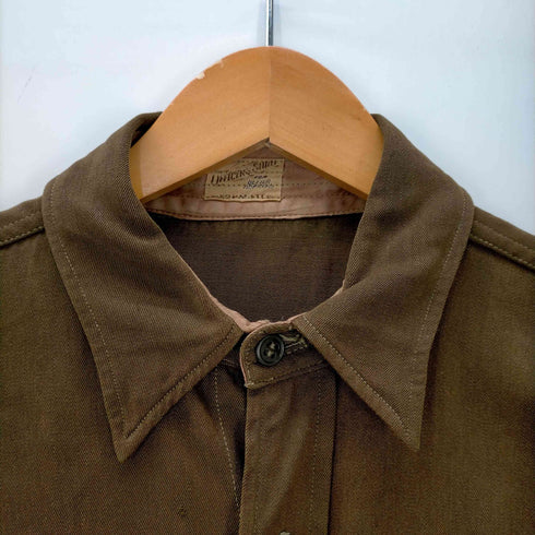 40S~50S O FFICERS SHIRT オフィサーシャツ レーヨンギャバ 長袖シャツ メンズ