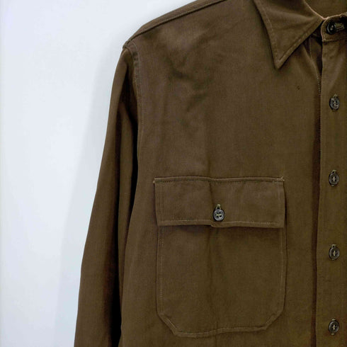 40S~50S O FFICERS SHIRT オフィサーシャツ レーヨンギャバ 長袖シャツ メンズ