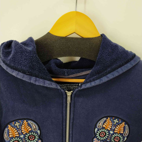 サスクワァッチファブリックス SASQUATCHfabrix. 08SS ドクロ刺繍 ジップアップパーカー メンズ JPN:M