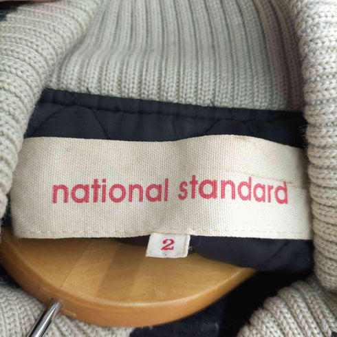 ナショナルスタンダード National Standard 00s 裏地キルティング ミニポケ レザーxウール スタジャン レディース JPN:2