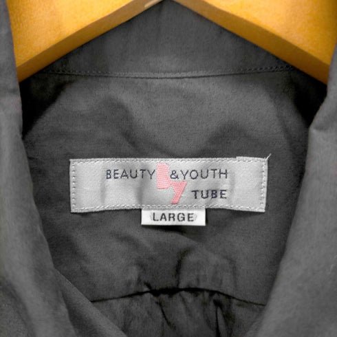 ビューティーアンドユースユナイテッドアローズ BEAUTY & YOUTH UNITED ARROWS フロントプリーツデザインコットンシャツ メンズ JPN:L