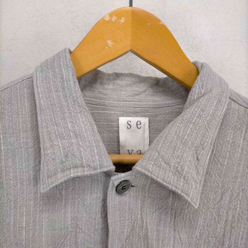 セヤ seya シワ加工 コットンシャツ メンズ JPN:2