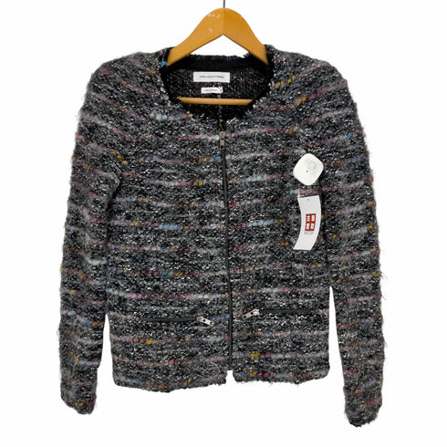 イザベルマランエトワール ISABEL MARANT ETOILE ノーカラーツイードアルパカ混ジップジャケット レディース FR:36