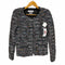 イザベルマランエトワール ISABEL MARANT ETOILE ノーカラーツイードアルパカ混ジップジャケット レディース FR:36