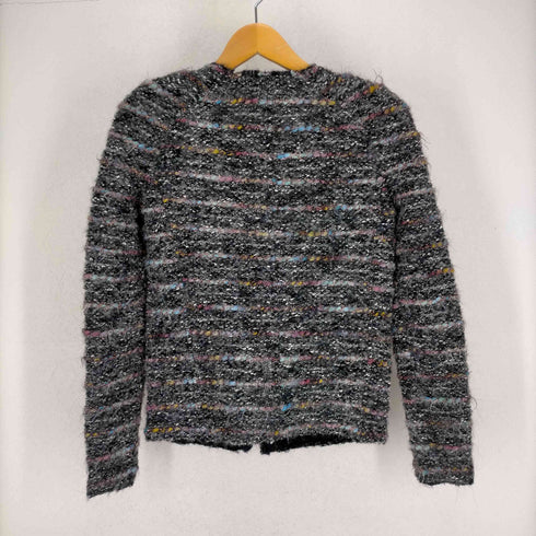 イザベルマランエトワール ISABEL MARANT ETOILE ノーカラーツイードアルパカ混ジップジャケット レディース FR:36
