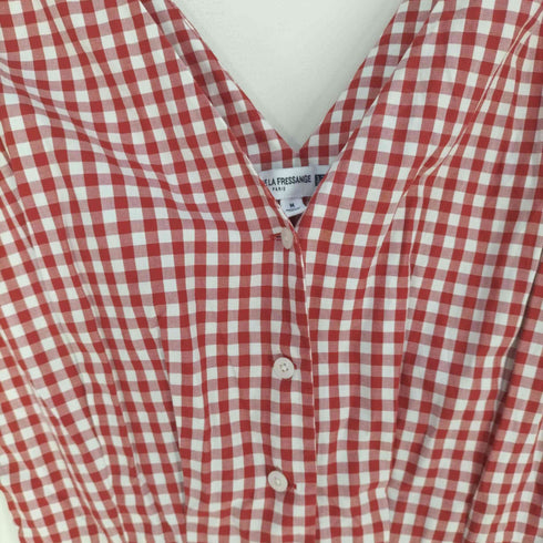 ユニクロイネスドラフレサンジュ UNIQLO INES DE LA FRESSANGE コットンフレアVネックワンピース レディース JPN:M