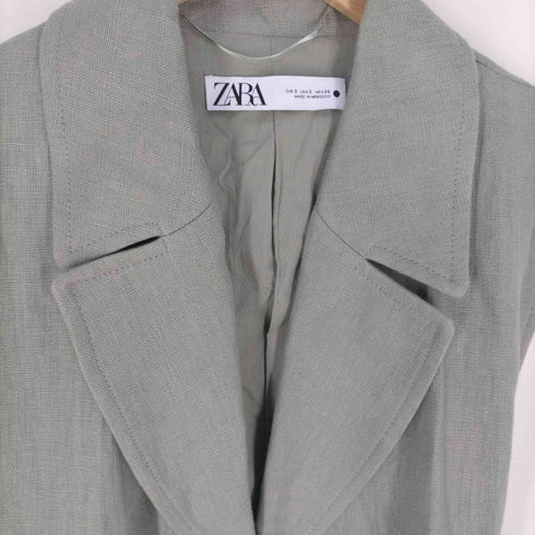 ザラ ZARA ベルト付きリネンベスト レディース import:S