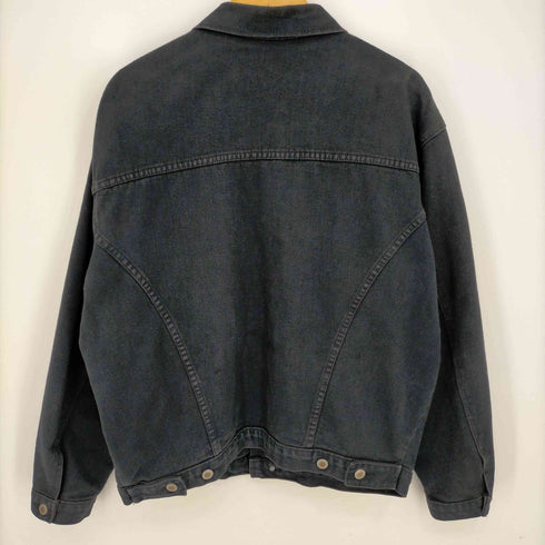 オーバーサイズ ブラックデニム トラッカージャケット メンズ import:M