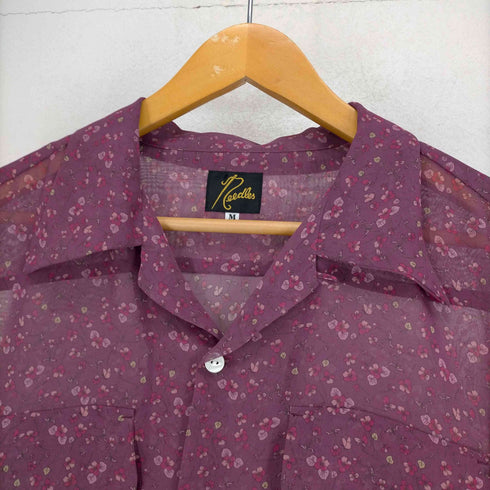 ニードルズ Needles Classic Shirt - Poly Chiffon/Floral Printed #Brown メンズ JPN:M