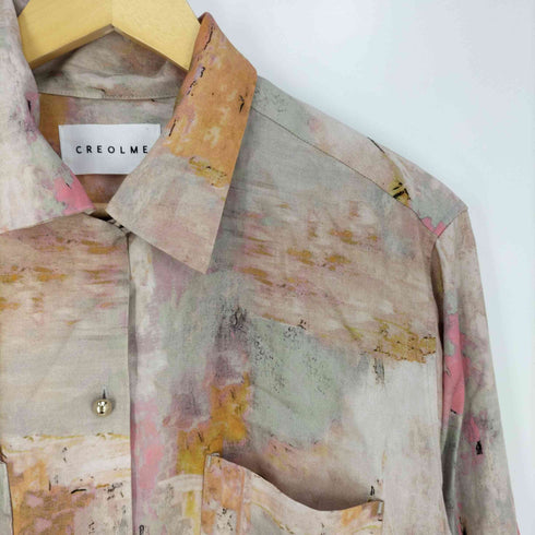 クレオルム CREOLME ペイントアート開襟シャツ レディース FREE
