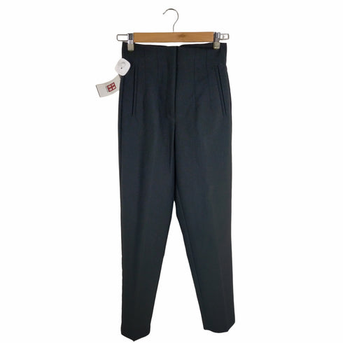 ザラ ZARA センタープレス ジッパーフライ ハイウエスト テーパードパンツ レディース JPN:XS
