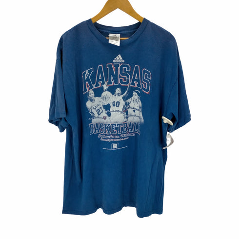 アディダス adidas 00S kansas バスケットボールチーム プリントTシャツ メンズ JPN:L