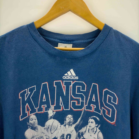 アディダス adidas 00S kansas バスケットボールチーム プリントTシャツ メンズ JPN:L