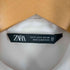 ザラ ZARA プラケットコンシールボタン サテンフリルシャツ レディース import:S