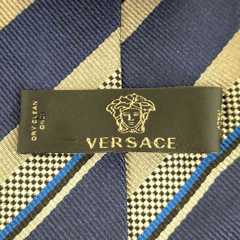 ヴェルサーチ VERSACE イタリア製 レジメンタル ネクタイ メンズ