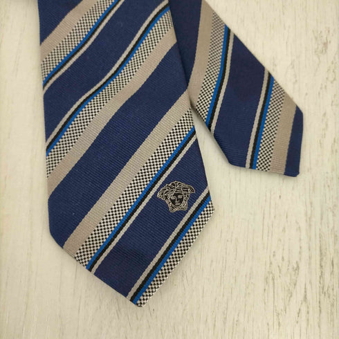 ヴェルサーチ VERSACE イタリア製 レジメンタル ネクタイ メンズ