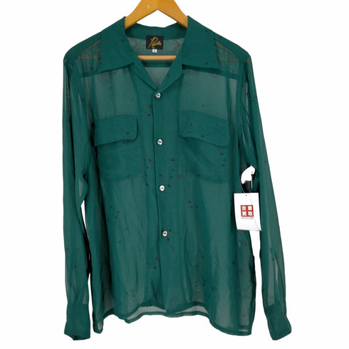 ニードルズ Needles Classic Shirt - Poly Chiffon/Floral Printed #GREEN メンズ JPN:S