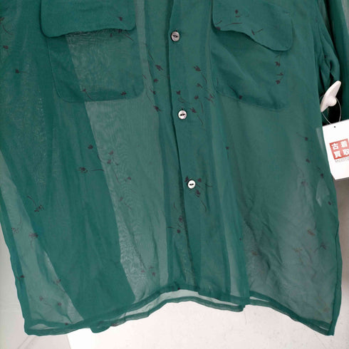 ニードルズ Needles Classic Shirt - Poly Chiffon/Floral Printed #GREEN メンズ JPN:S