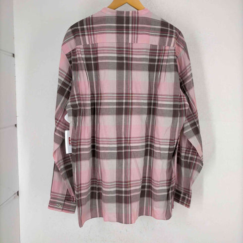 ユナイテッドアローズ UNITED ARROWS Camoshita リネン混チェック バンドカラー シャツ メンズ JPN:L