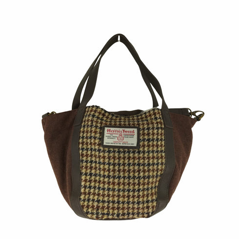 ハリスツイード Harris Tweed 千鳥格子 2wayウールハンドバッグ メンズ