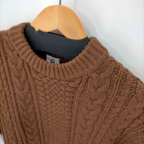 ロクビューティーアンドユースユナイテッドアローズ 6 BEAUTY & YOUTH UNITED ARROWS CABLE KNIT レディース FREE
